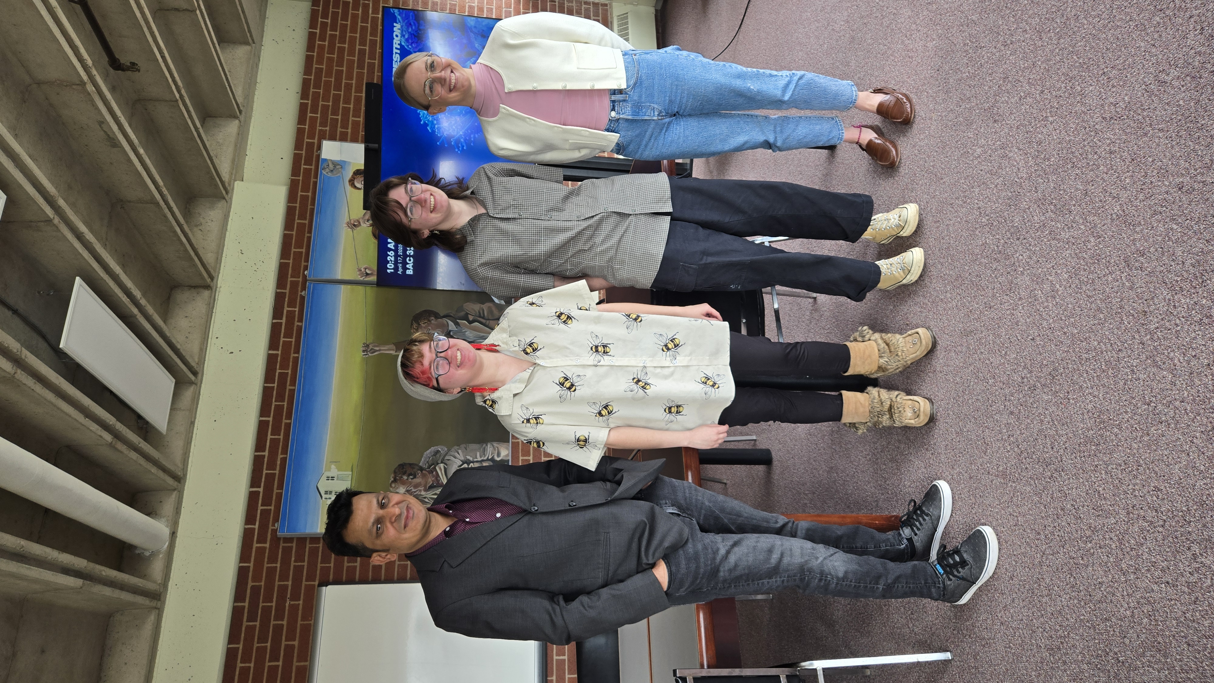Nick Lundrigan (second from right) at CFUW presentation